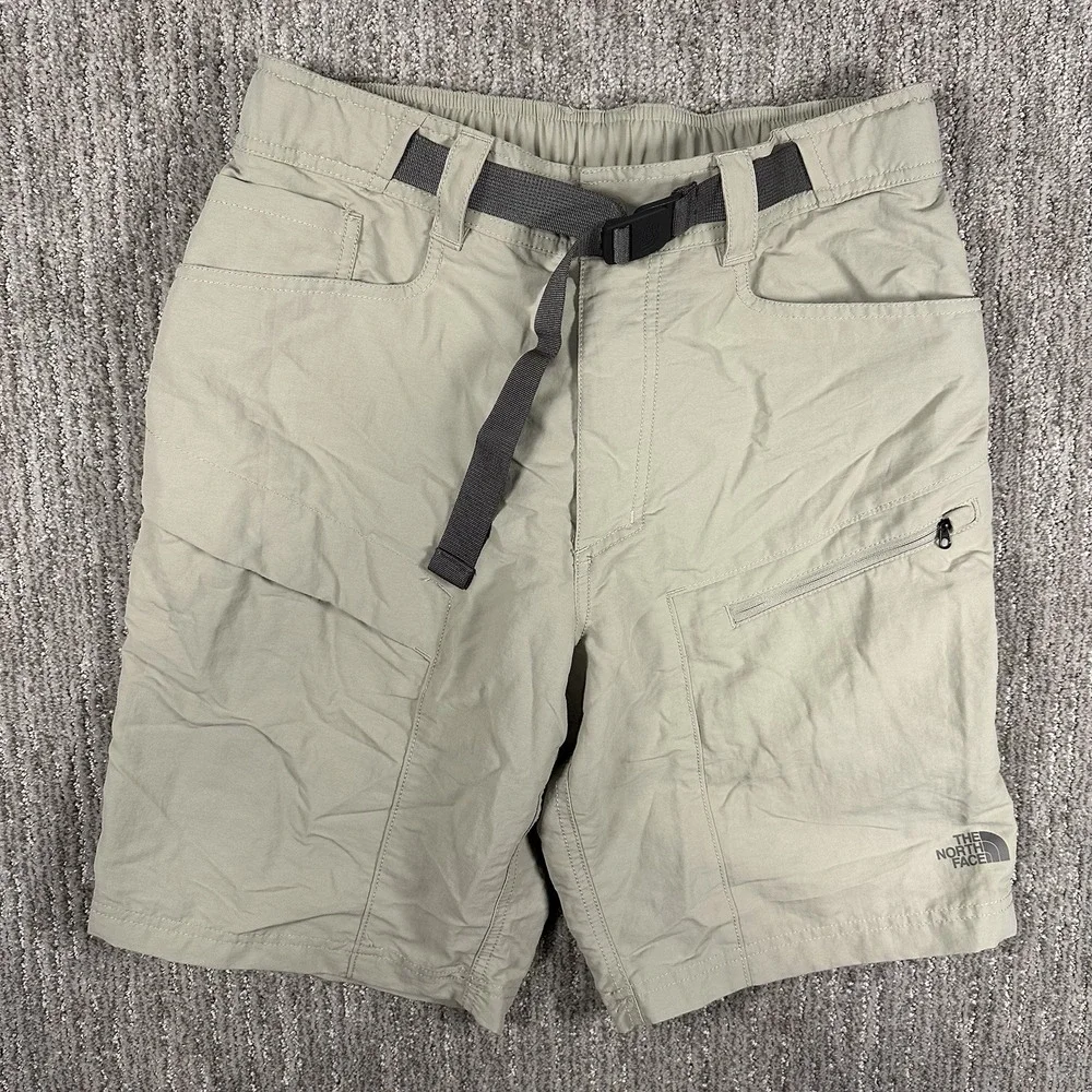 The‎ North Face Men's Belted Shorts Size Small Beige Hiking Outdoors Gorpcore